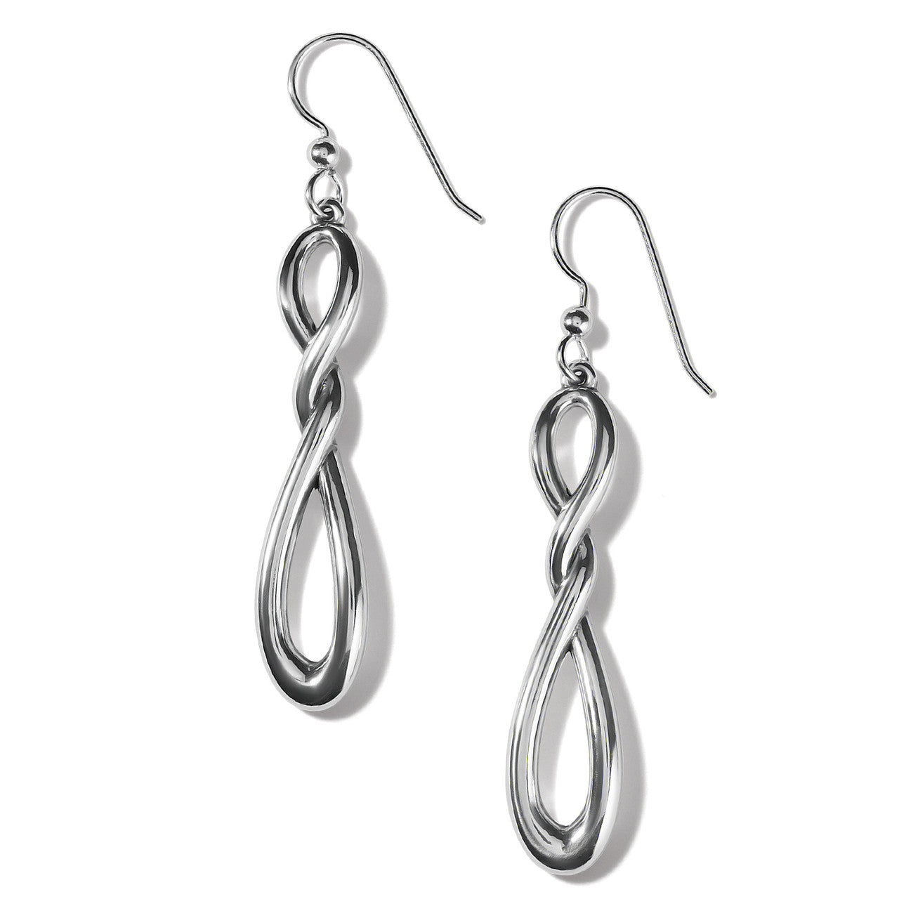 Brighton Interlok Twist French Wire Earrings (JA9130) SLV