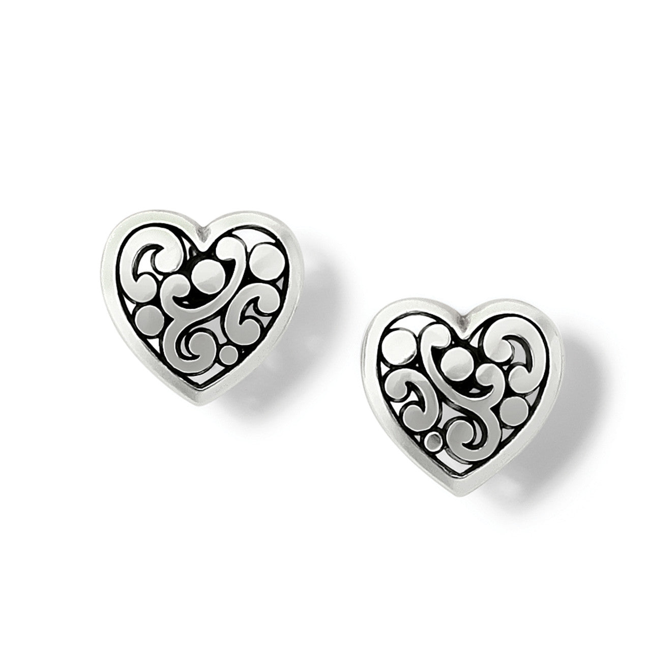 Brighton Contempo Heart Post Earrings (SLV)