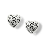 Brighton Contempo Heart Post Earrings (SLV)