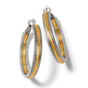 Brighton Interlok Heirloom Hoop Two Tone Earrings
