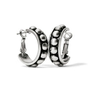 Brighton Pretty Tough Stud Medium Hoop Earrings (SLV)