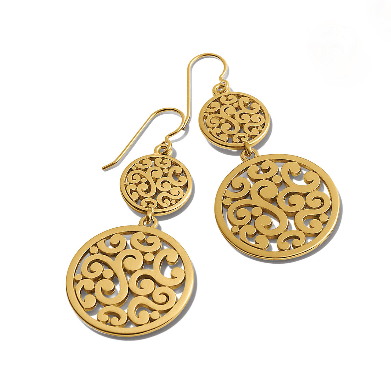 Brighton Contempo Medallion Duo French Wire Earrings (JA9904) GLD