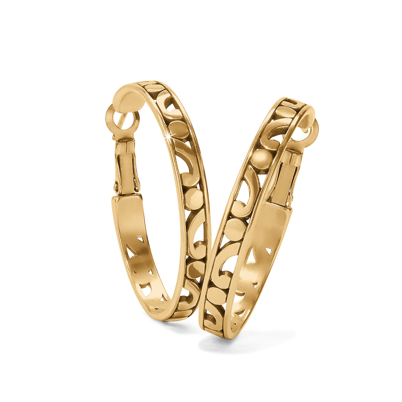 Brighton Contempo Gold Medium Hoop Earrings (JA9906)