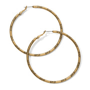 Brighton Grande Gold Hoop Charm Earrings