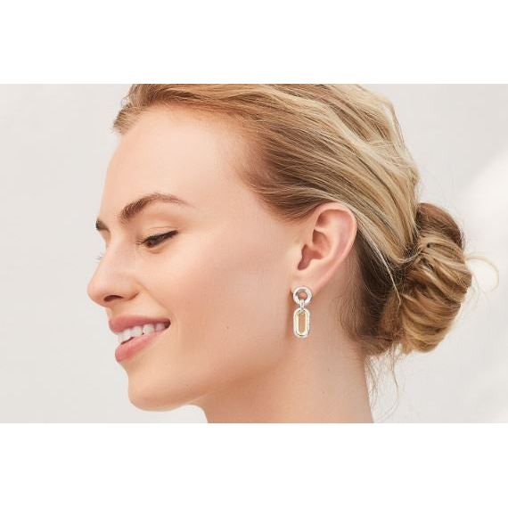 Brighton Medici Two Tone Link Earrings (JA9955)