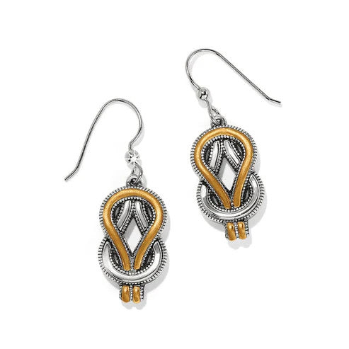 Brighton Interlok Harmony Two Tone French Wire Earrings (JA9967)