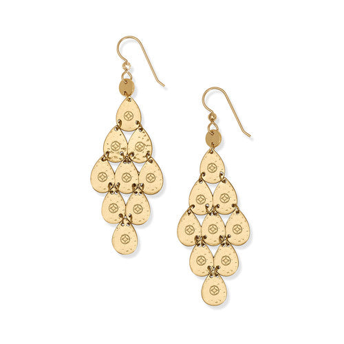 Brighton Palm Canyon Tear Drop Gold French Wire Earrings (JA9975)