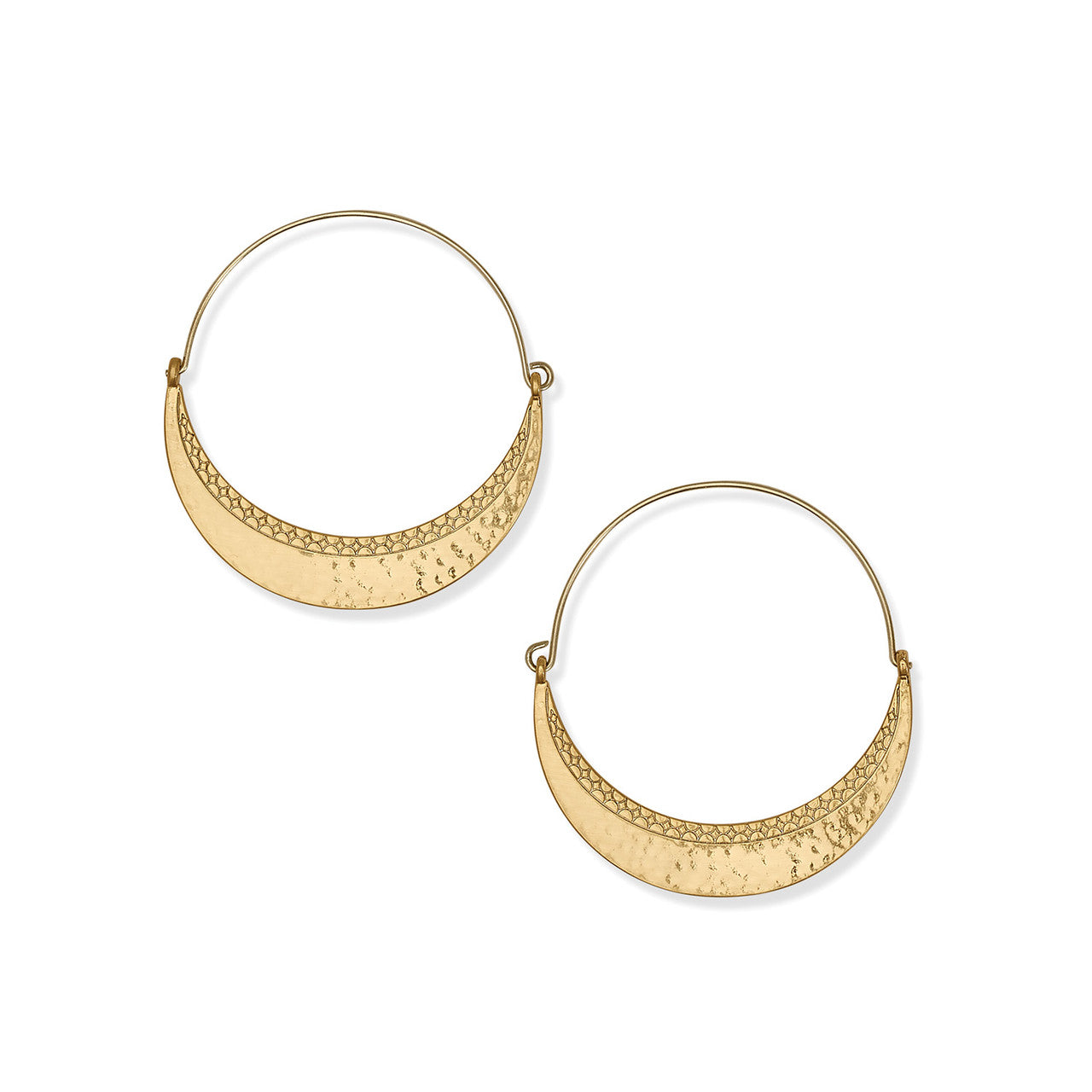 Brighton Palm Canyon Large Gold Hoop Earrings