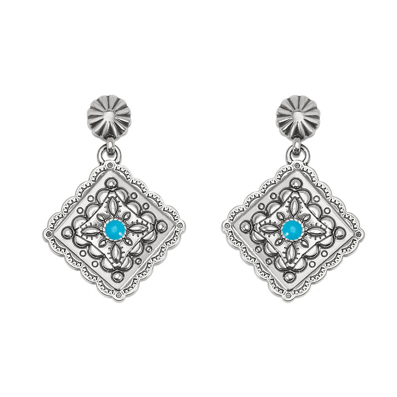 Brighton Mosaic Paseo Concho Post Drop Earrings (JA9981)