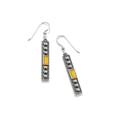 Brighton Pretty Tough Light Topaz Gem  French Wire Earrings (JA999C) SLV