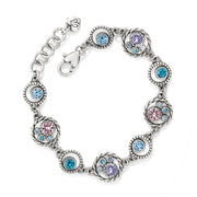 Brighton Halo Tanzanite Bracelet (SLV/CRSTL)