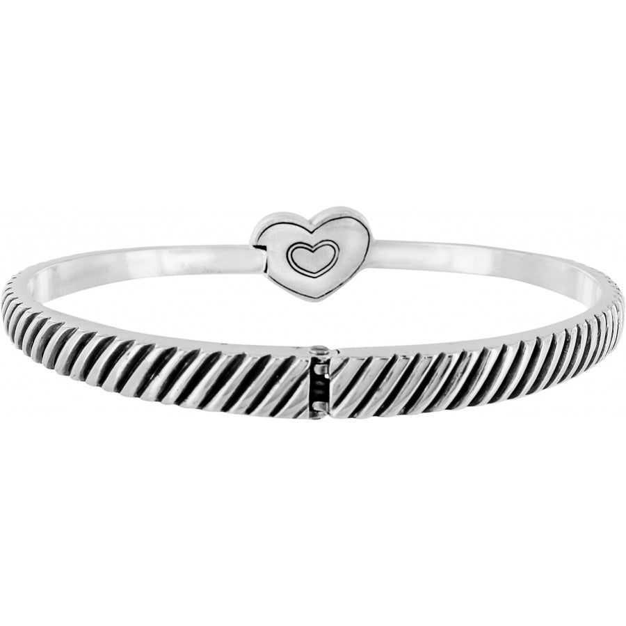 Brighton Celestia Heart Hinged Bangle (SLV)