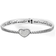 Brighton Celestia Heart Hinged Bangle (SLV)