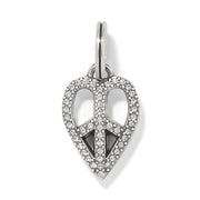 Brighton Peace Heart Charm (SLV)