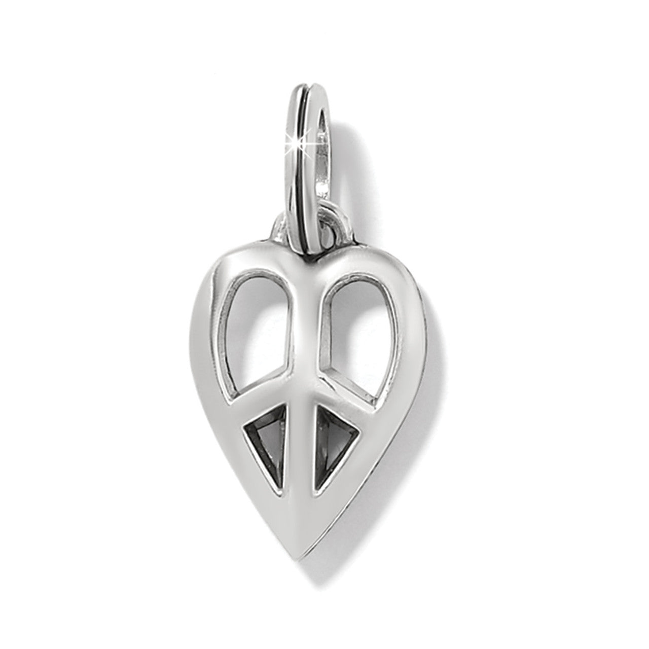 Brighton Peace Heart Charm (SLV)
