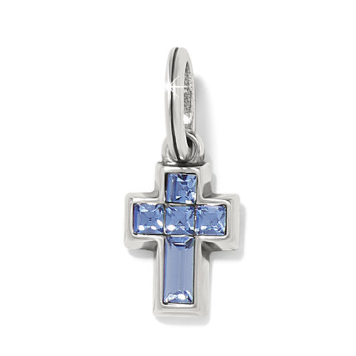 Brighton Blue Crystal Cross Charm