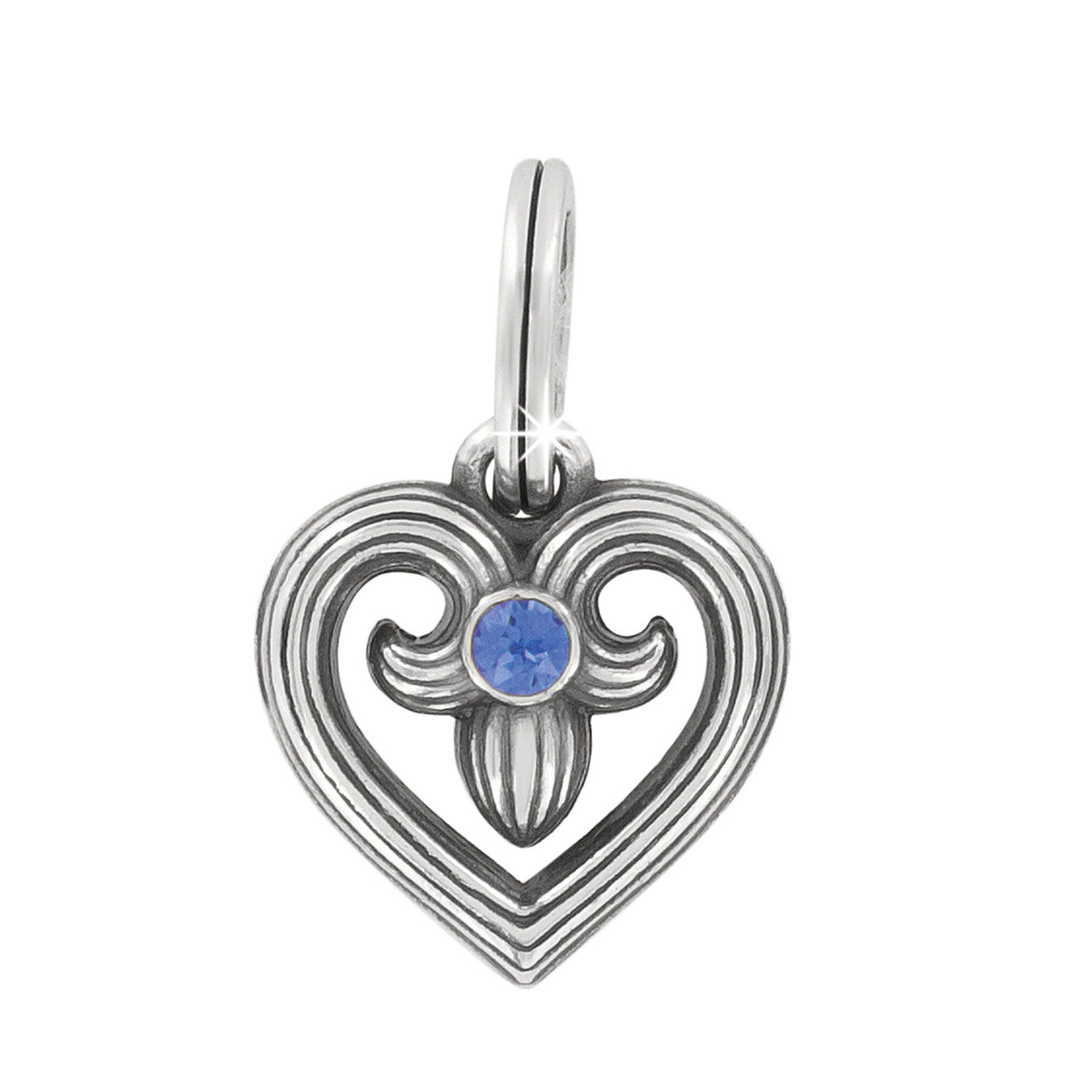 Brighton One Heart Azure Heart Charm