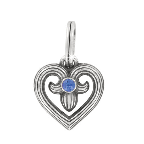 Brighton One Heart Azure Heart Charm