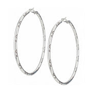 Brighton Grande Silver Hoop Charm Earrings (JE0040)(Silver)