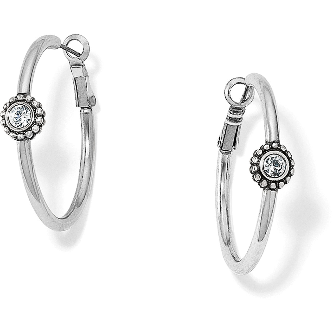 Brighton Twinkle Lever Post Hoop Earrings (JE1382) SLV