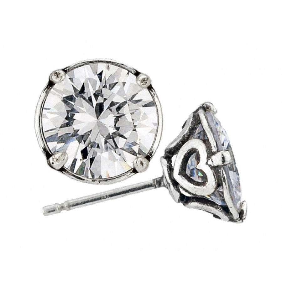 Brighton Brilliance 8mm Post Earrings (SLV)
