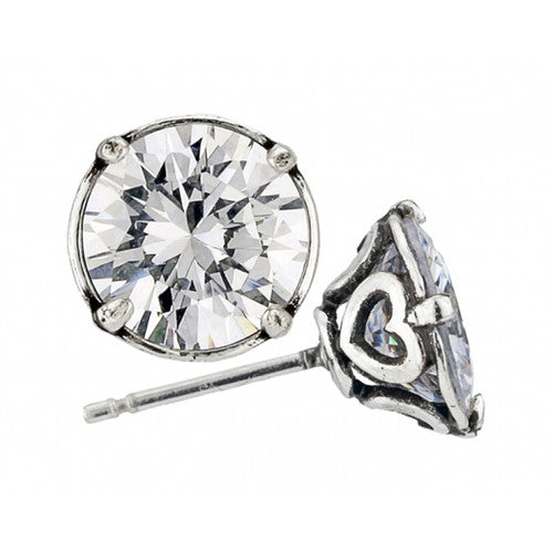 Brighton Brilliance 8mm Post Earrings (SLV)
