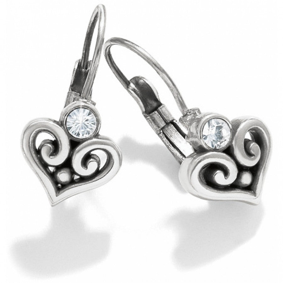 Brighton Alcazar Heart Leverback Earrings (JE6112) SLV