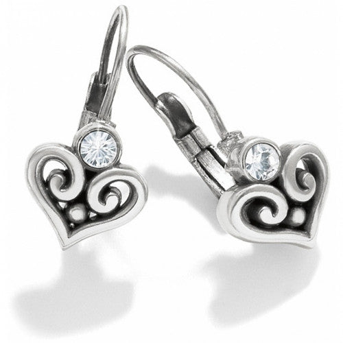 Brighton Alcazar Heart Leverback Earrings (JE6112) SLV