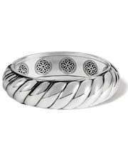 Brighton Athena Scalloped Hinged Silver Bangle (JF0000)