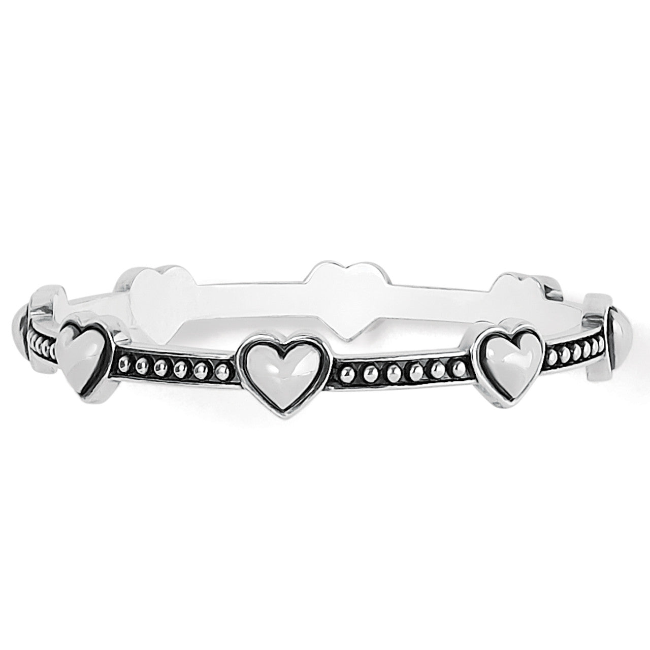 Brighton Pretty Tough Bold Heart Bangle Bracelet (JF0067) SVL