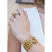 Brighton Everbloom Petals Gold Cuff Bracelet