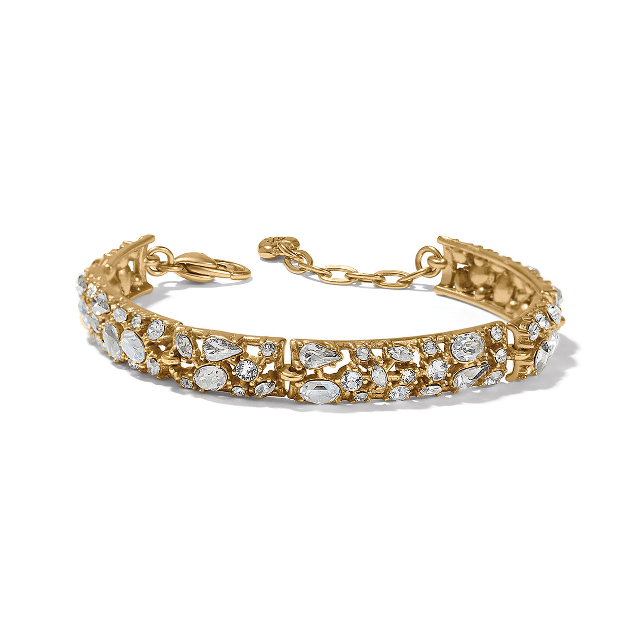 Brighton One Love Gold Link Bracelet (JF0148) GLD/CRYSTAL
