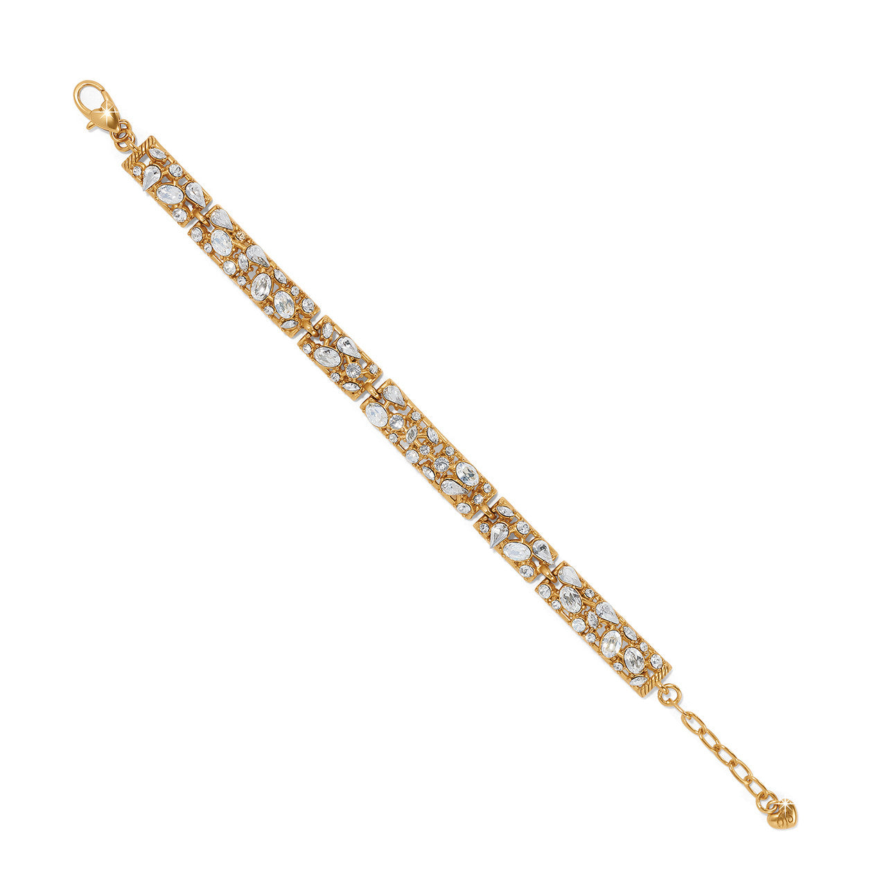 Brighton One Love Gold Link Bracelet (JF0148) GLD/CRYSTAL