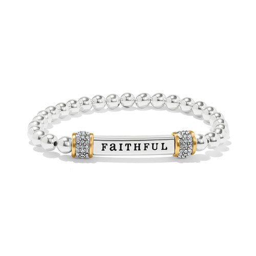 Brighton Meridian Faithful Two-Tone Stretch Bracelet (JF0188)