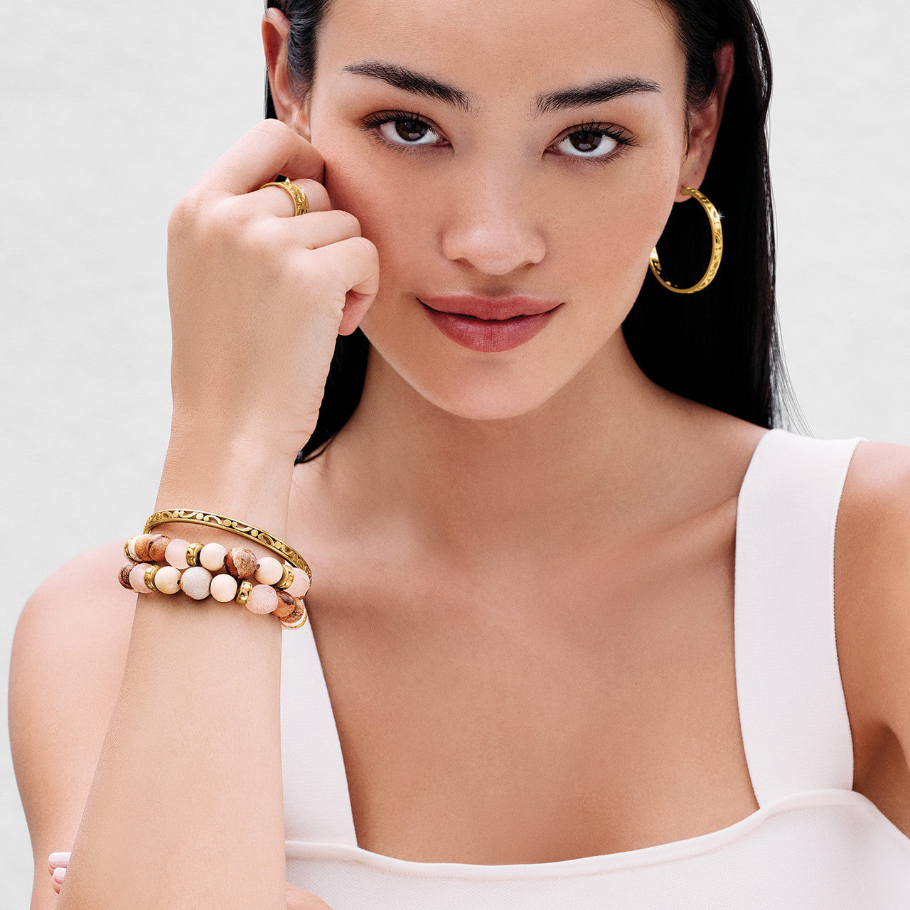 Brighton Contempo Playa Rosa Stretch Bracelet (JF0202)
