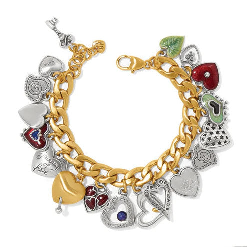 Brighton One Heart Color Charm Bracelet (JF0209)