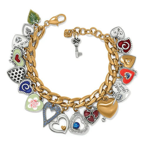 Brighton One Heart Color Charm Bracelet (JF0209)
