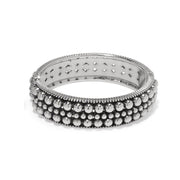 Brighton Pretty Tough Pierced Hinged Bangle (JF0257)(Silver)