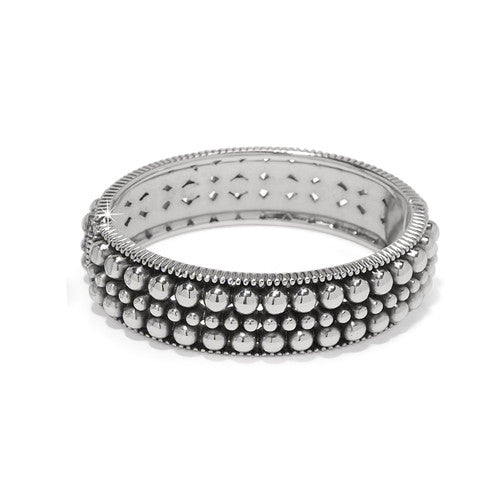 Brighton Pretty Tough Pierced Hinged Bangle (JF0257)(Silver)