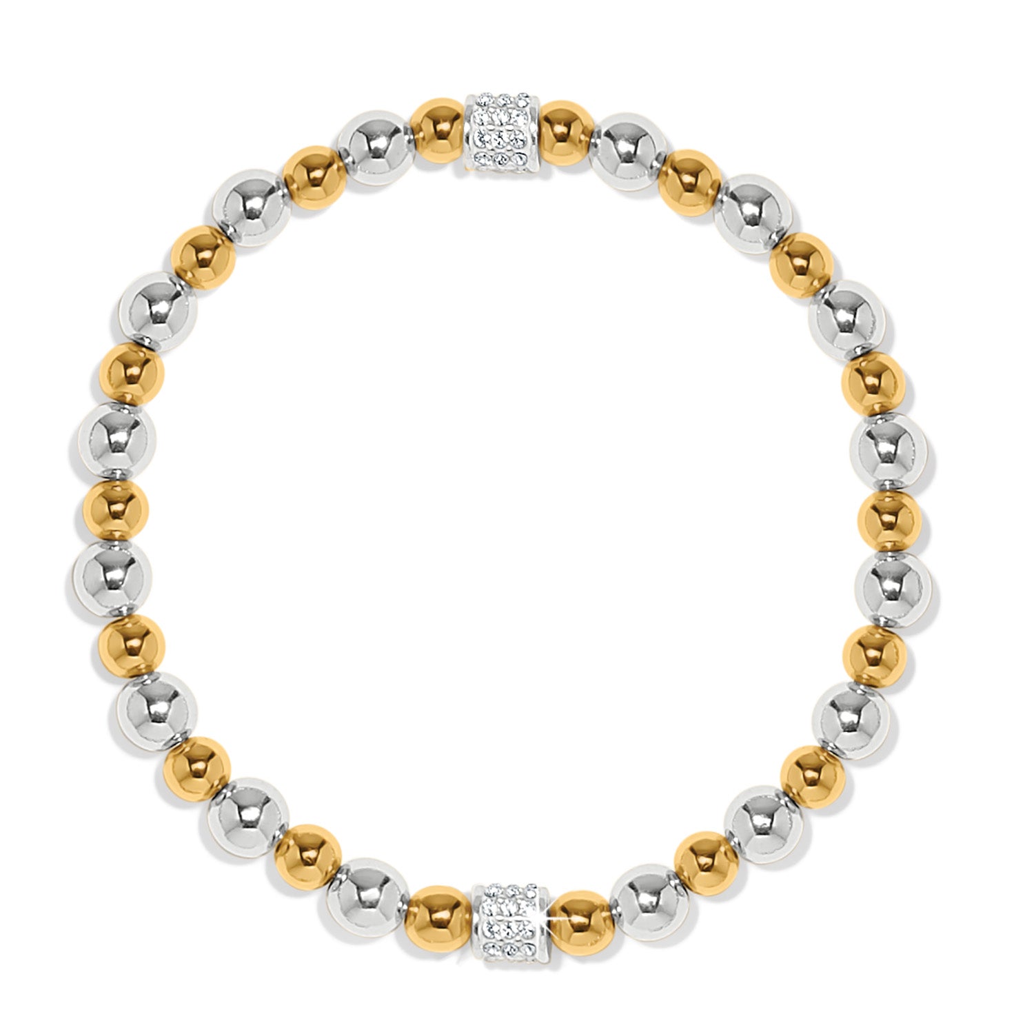 Brighton Meridian Petite Two Tone Stretch Bracelet (JF0292)(Silver Gold)