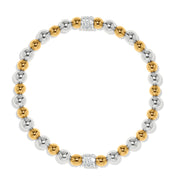 Brighton Meridian Petite Two Tone Stretch Bracelet (JF0292)(Silver Gold)