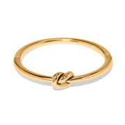 Brighton Interlok Gold Single Knot Hinged Bangle