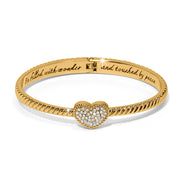 Brighton Celestia Heart Hinged Bangle (GLD)