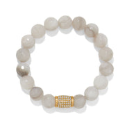 Brighton Meridian Solis White Bead Stretch Bracelet
