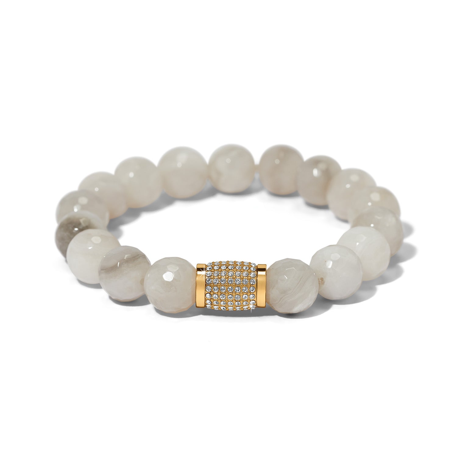 Brighton Meridian Solis White Bead Stretch Bracelet