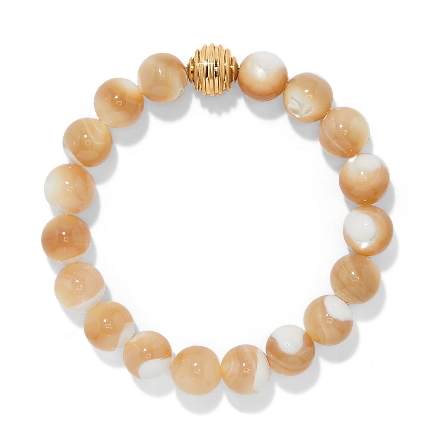 Brighton Contempo Nuevo Rosado Mother of Pearl Bead Stretch Bracelet