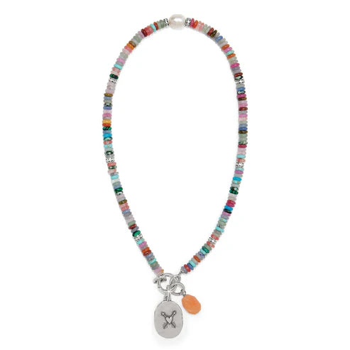 Brighton Token Charm Mix Gemstone Necklace