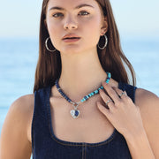 Brighton Token Lapis Turquoise Necklace