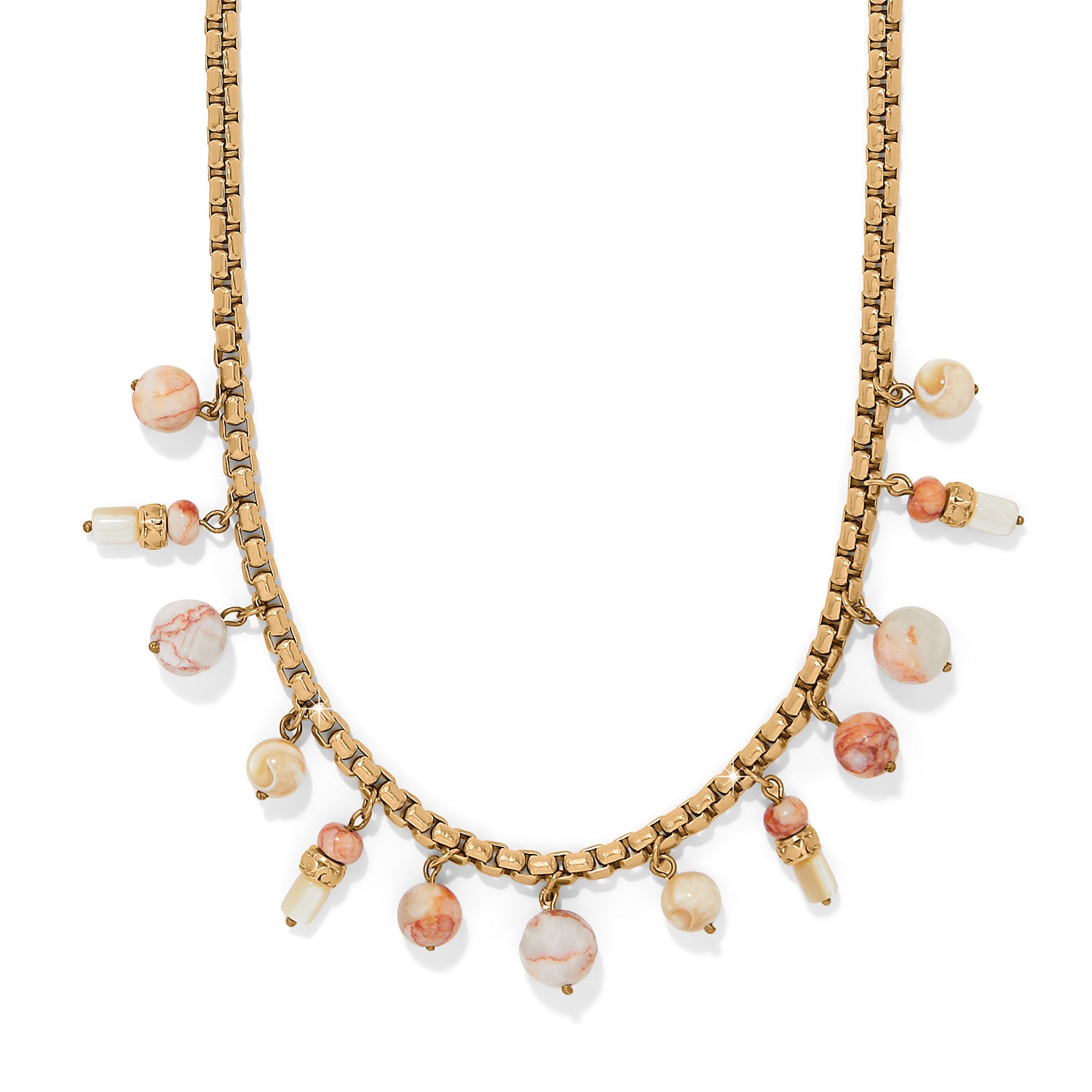 Brighton Contempo Nuevo Rosada Bead Necklace (GLD/STN)