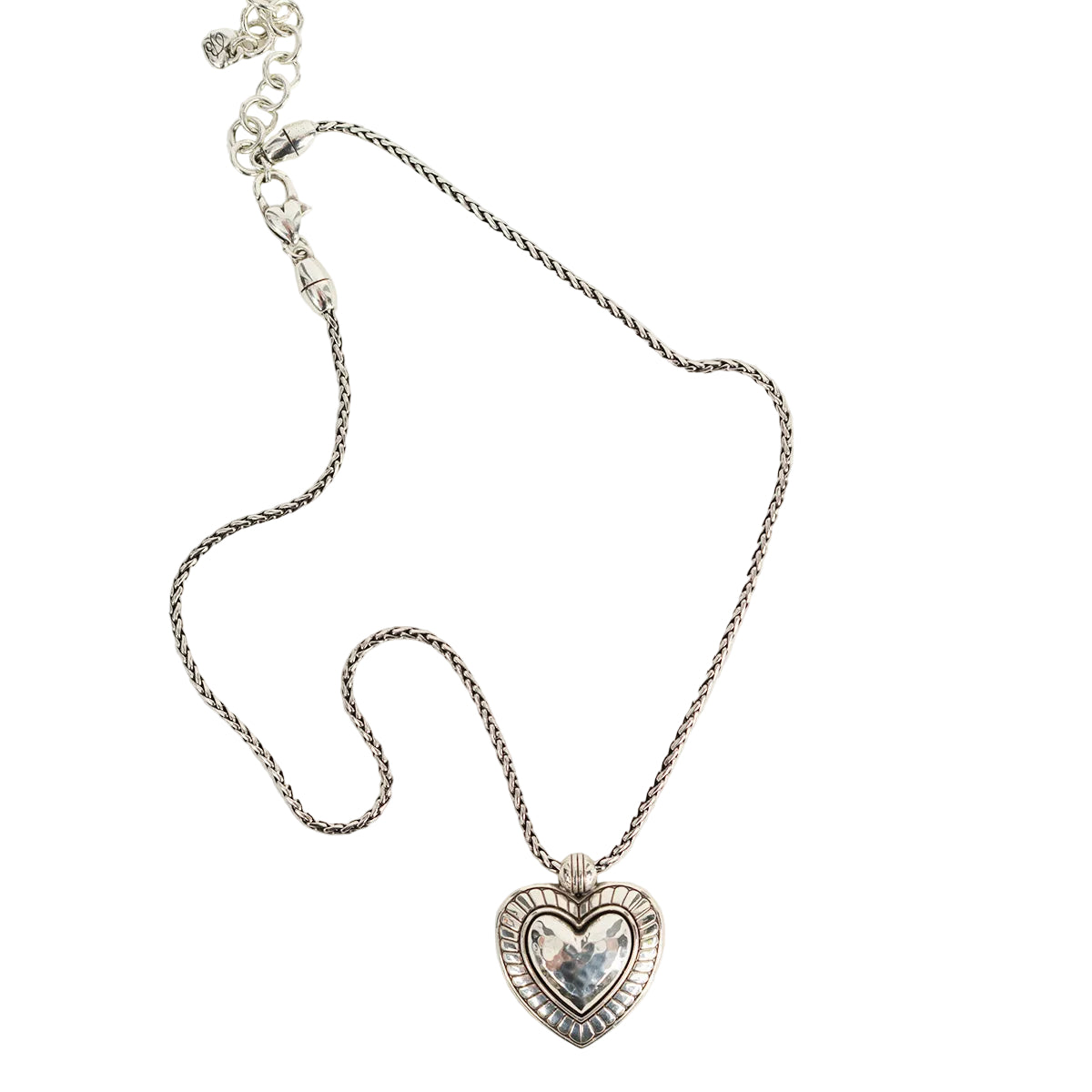 Brighton Big Sky Heart Necklace (JM2440)(Silver)